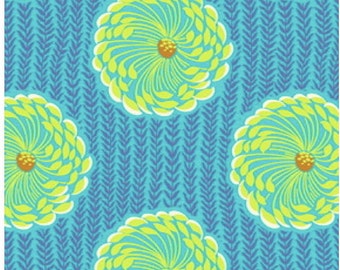 CLEARANCE Delhi Blooms Ocean Fabric Amy Butler Soul Blossoms Quilters Cotton Blue Floral 1 Yard