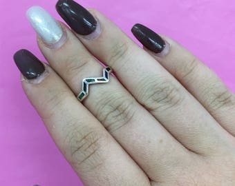 Vintage Zig Zag 925 ring L024