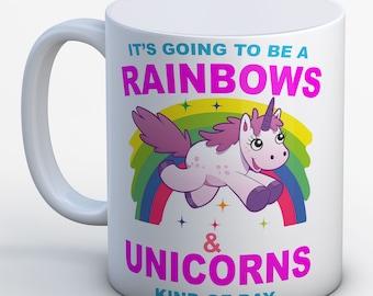 Rainbows & Unicorn Birthday Mug Colourful Unicorn Mug Gift Unicorn Gift MUG Unicorn Present Girls Mug - Birthday Christmas Mug Unicorns