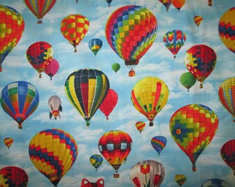 Hot Air Balloon Bright Colors Cotton Fabric Fat Quarter Or Custom Listing