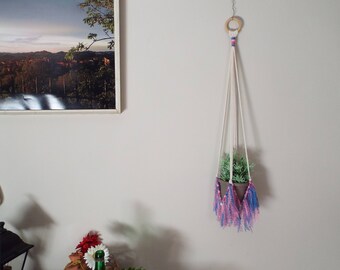 Macramé plant holder pot/port. Macrame vase holder. Christmas gift/inauguration/birthday. Boho decor. Gift idea girl/girl.
