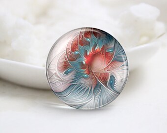 Cabochons en verre rond fait main Photo cameo housse (P3869)