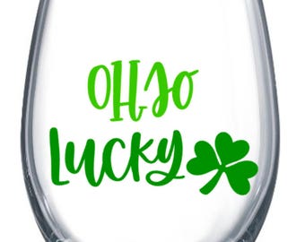 Oh So Lucky Stemless Wine Cup (plastic stemless wine cup)-