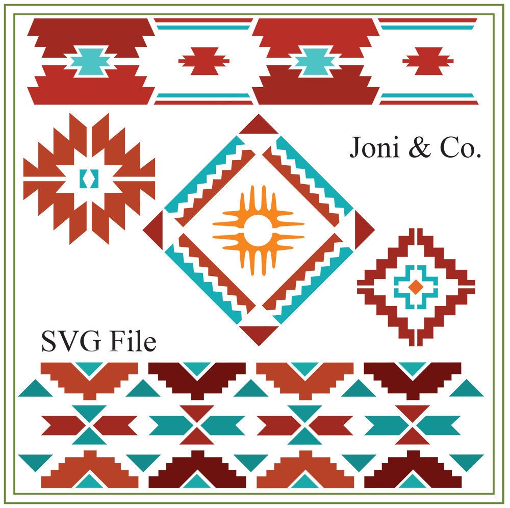 Download Southwest svg Southwest patterns Native American svg Border