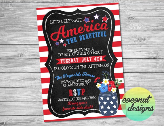 fourth of july invitation fourth of july bbq invitation