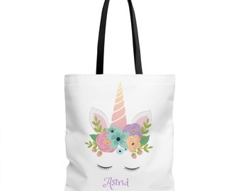 Unicorn Tote Bag, Unicorn Tote Bags, Unicorn Gift Bags, Unicorn Beach Bag, Personalized Unicorn Tote Bag, Rainbow Unicorn Tote Bag,