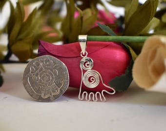 Foot Pendant, Sterling Silver 925