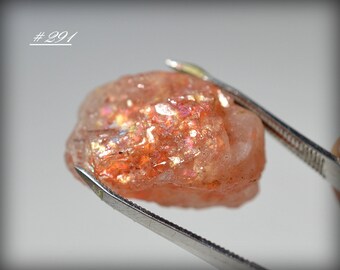 Natural Sunstone Uncut Gemstone Specimen with Sparkling Inclusions