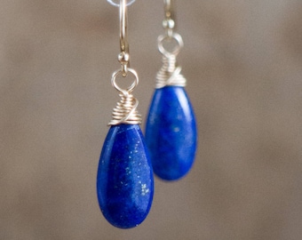 Lapis Lazuli Earrings, Gemstone Earrings, Dangle Earrings, Mothers Day, Gift for Her, Drop Earrings, Lapis Lazuli Jewelry, Blue Earrings