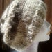 Beige Beanie French Wool with Brown Slouchy Hat 100% Wool Handmade Made in France Tag Pure Wool Hand Knitted Natural Hat #SophieLadyDeParis