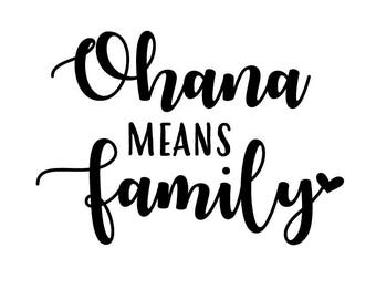 Ohana means family | Etsy