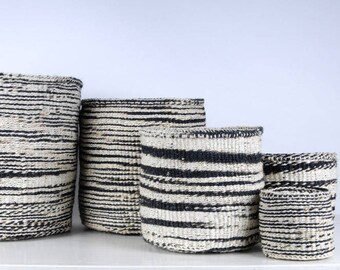 MKAA: Monochrome Cloud Woven Storage Basket