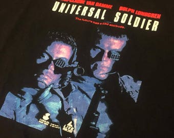 1992 Universal Soldier Vintage Black Movie Promo T-Shirt