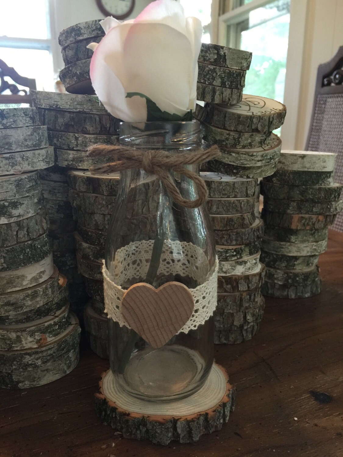 10 Milk bottle vase Rustic wedding centerpiece vase barn