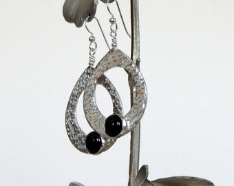 Onyx Earrings Sterling Silver Dangle Earrings Black Onyx Earrings Handmade Earrings Gemstone Earrings Gift For Her Silver Onyx Earrings