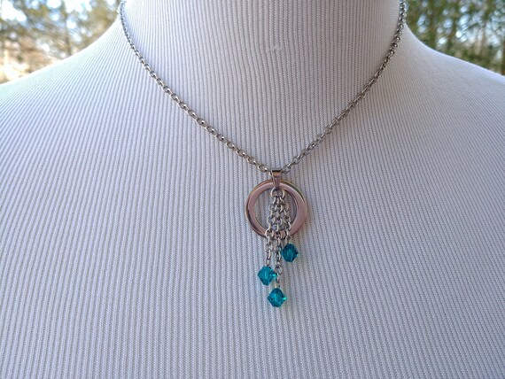 24/7 Wear Discreet Symbolic O Ring Day Collar Necklace with Swarovski Crystals, BDSM Submissive Collar, DDLG, Petite Cable Chain Necklace