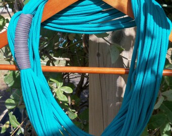 Infinity Scarf - Teal Green Color - Approx. 28-inch