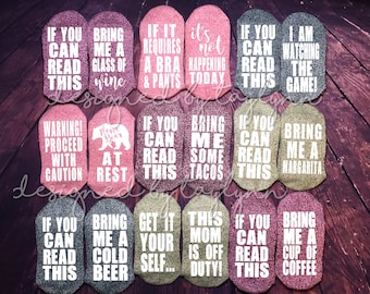 Funny Socks, Beer Socks, Wine Socks, The ORIGINAL Mama Bear Socks, If you can read this socks, Socks With Sayings, Valentines Gift, Gag Gift