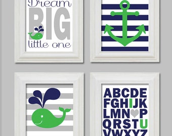 Art Prints, Baby Boy Nursery Decor, Whale Nursery, Nautical Theme, Baby Boy Room, Nautical Nursery, Nautical Nursery art, boy nursery
