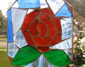 Red Rose Suncatcher