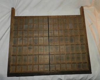 Printer's Drawer - Vintage Wall Shadowbox Decor - 21.75" X 16.5" - Typographers Tray - Letterpress drawer - Trinkets wall Display B-14