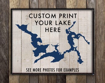 Custom Lake House Sign, Lake House Decor, Lake Life Print, Personalized Lake House Sign, Rustic Cottage Decor, Lake District, Hostess Gift
