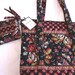 Vintage NEW Vera Bradley Purse Matching Wallet Set Bag Handbag Black Red Floral Retro Pink Tulip Red Rose