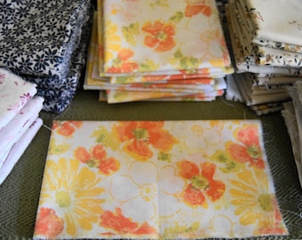 You Choose Build Your Own Vintage Sheet Fat Quarter Bundle all at least 18" X 22"