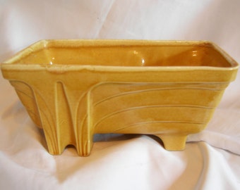 Deco Design California Pottery Planter | Mustard Yellow | Vintage