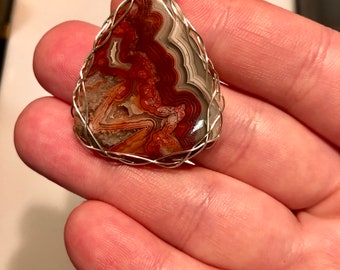 Crazy lace agate necklace