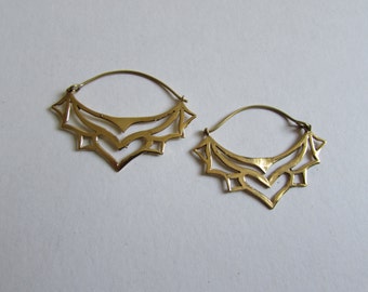 Brass Tribal Earrings, Earrings handmade,Bohemian Earrings with clasp, Nickel Free, Indian Jewellery, Gift boxed,Free UK postage BG1