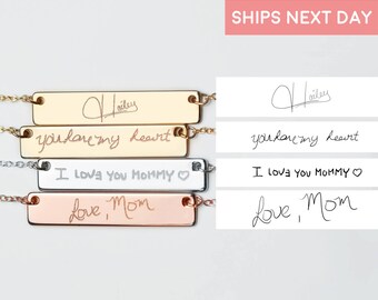 Custom Handwriting Necklace Personalized Handwriting Jewelry Mom Gift Signature Necklace - 4N