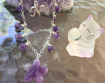 Natural Amethyst Chain Bracelet February Birthstone