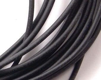 2mm Hollow Black Rubber Tubing 41113 (5yds), Black Round Tubing, Black Hollow Tubing, Can Cover Memory Wire, Stretchy Rubber, Hollow Rubber