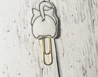 Cat butt paper clip, planner clip, cat paperclip, planner paperclip, planner accessory, cat bookmark
