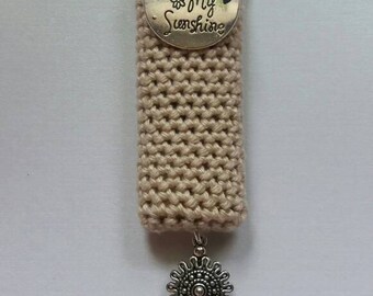 You are my sunshine - handmade crochet lightercozy (gift)