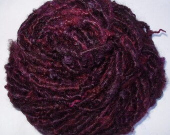 Handspun yarn, hand dyed yarn, wensleydale yarn, TALES XII, dreads, hairfalls, gothic, 3.5oz/25yds, 100% wool, 100g/23m