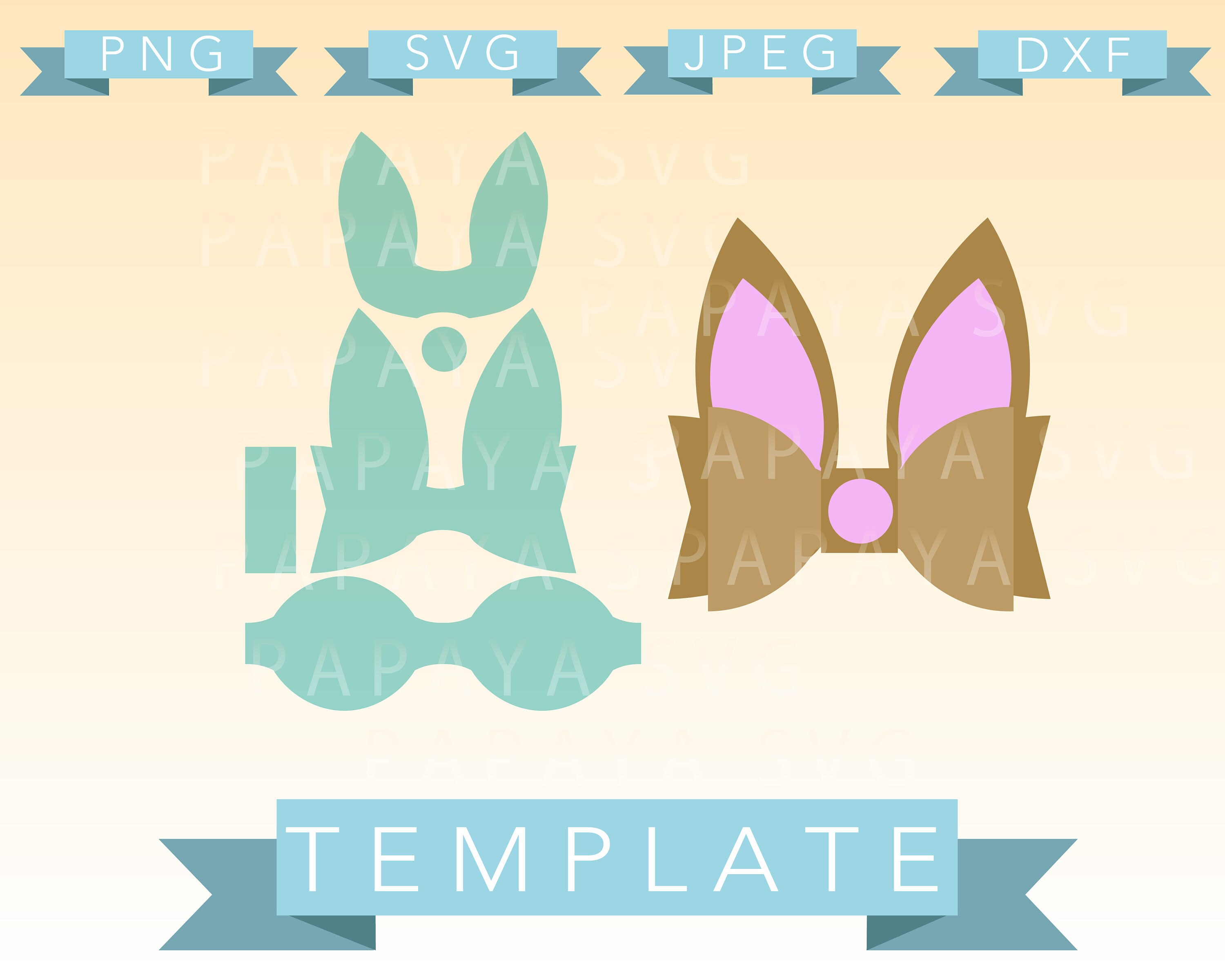 Download Diy Easter Bow Template Cut File - SVG, PNG, JPEG, dxf ...