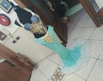 Princess Ariel, Disney Mermaid Cosplay: Bra and Tales skirt.