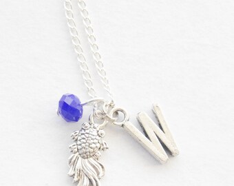Goldfish Necklace Zen Necklace Silver Goldfish Necklace Asian Koi Necklace Fish Charm Necklace Fish Necklace Silver Fish Birthstone necklace