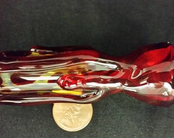 Bloody borosilicate glass chillum