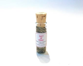 Herbs * SHOT OF MAGIC, Vial, Herbs, Meditation