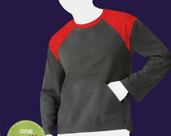 OOP Mens Colorblock Pullover with Pockets Sewing Pattern Simplicity 2015 Sew Simple Pattern Size S-XL Chest 34-48 Uncut