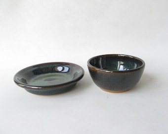 Small Bowl and Plate Serving Set, Condiment Dishes