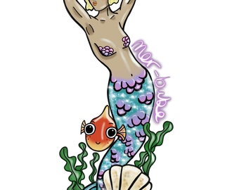 Mer-babe digital illustration