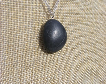 Irish Beach Pebble Pendant Necklace