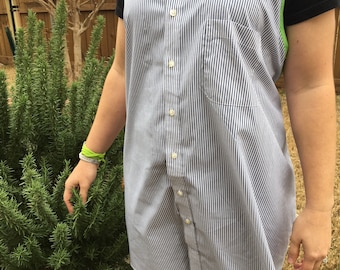 Upcycled Dress Shirt Apron