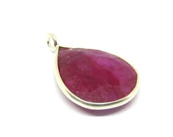 Pendant Silver 925 and Ruby PAR15x12x4 - 1.6
