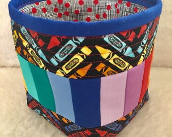 Modern Quilted Fabric Basket