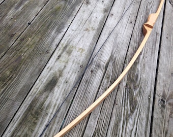 64" Competition or Hunting Bow - Hickory Longbow - Custom Wood Archery